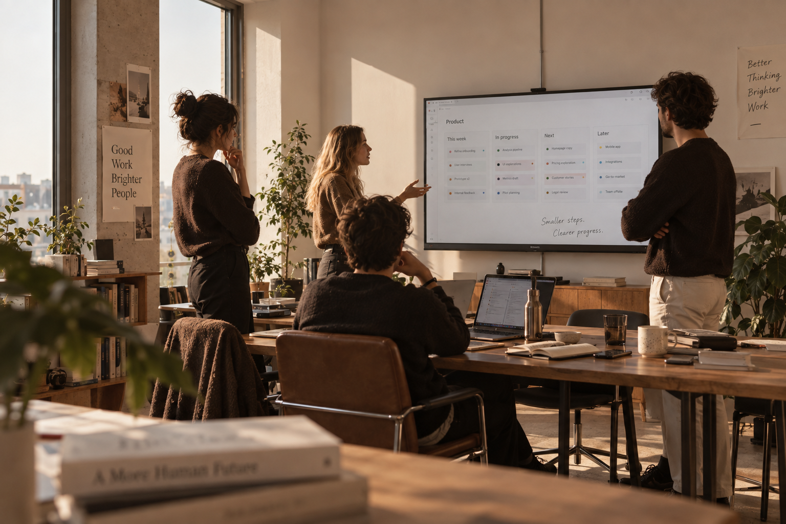 A team working together in an office